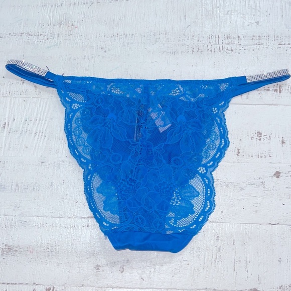 Victoria’s Secret Aqua Blue Bundle Shine Strap Brazilian Thong Bundle - Picture 7 of 7